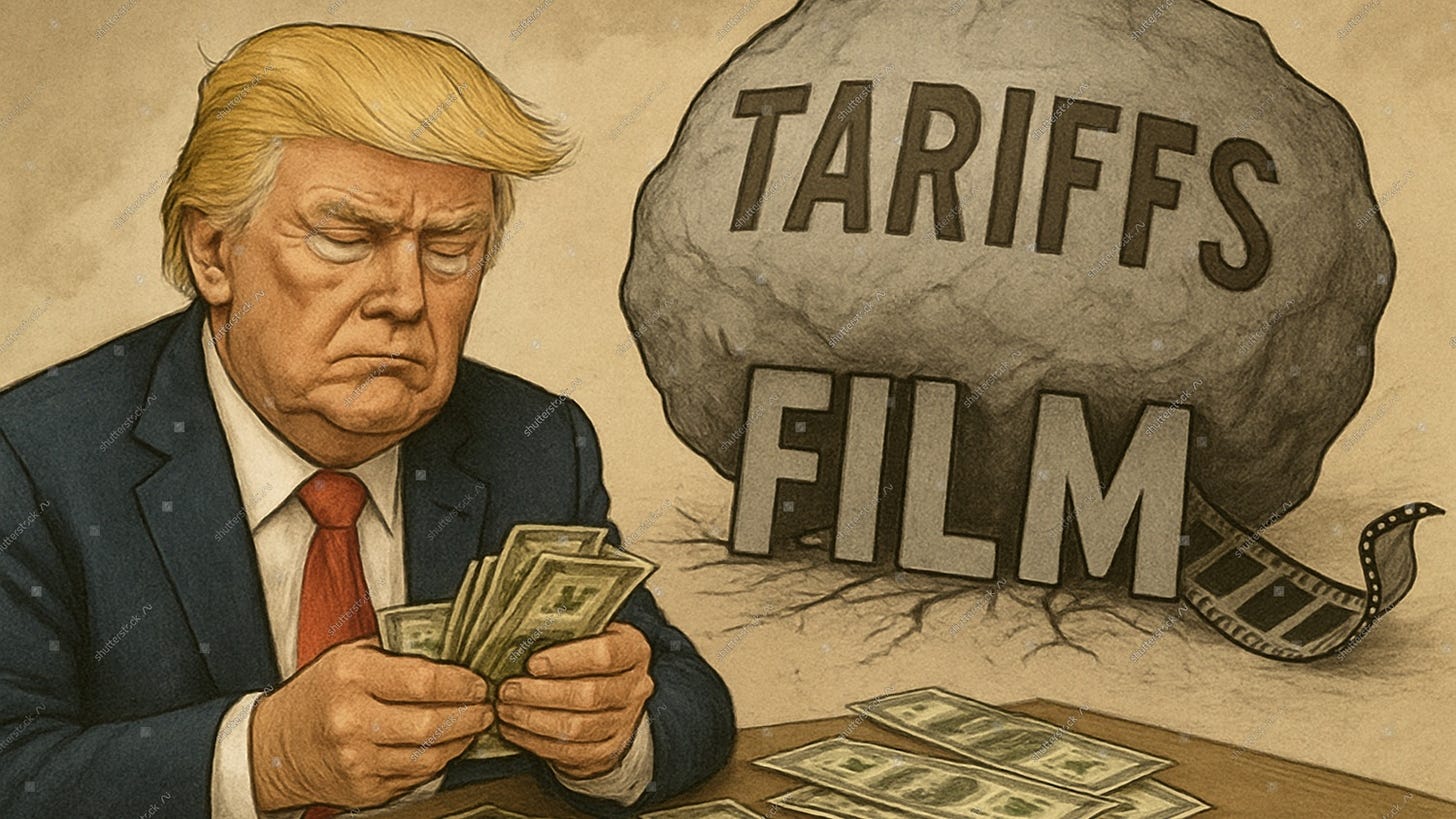 川普在數錢,電影產業被關稅大石頭壓死 川普在數錢,電影產業被關稅大石頭壓死