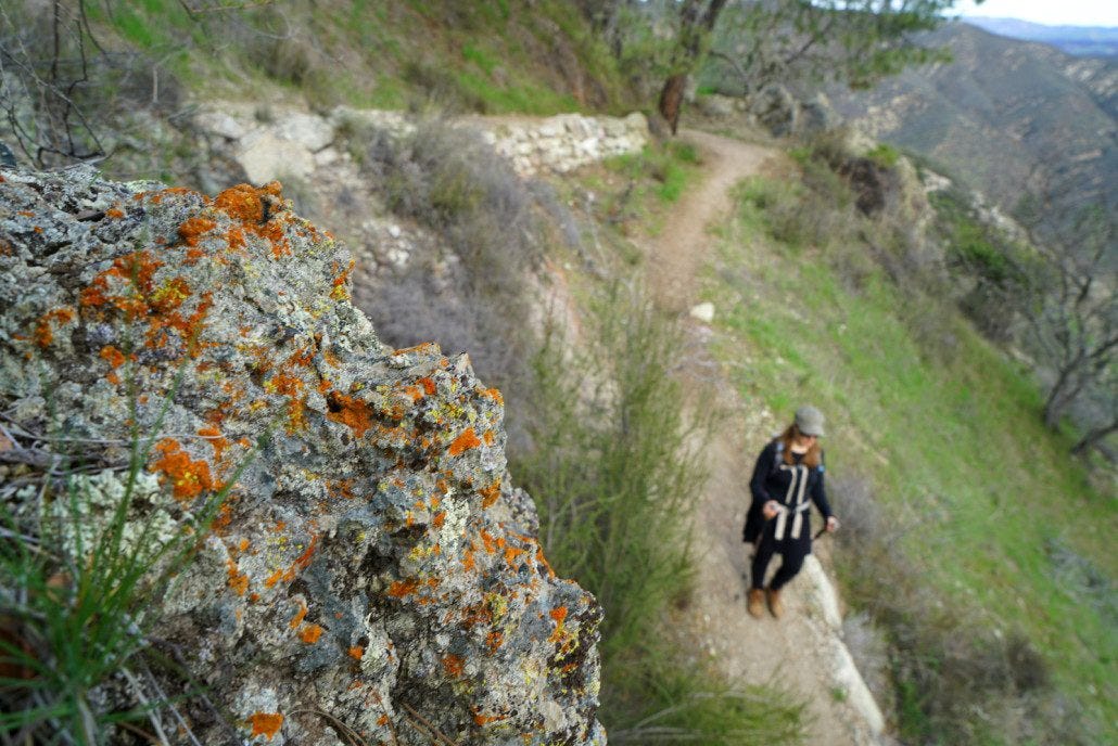 Hiking switchbacks on the east side. Hiking switchbacks on the east side.