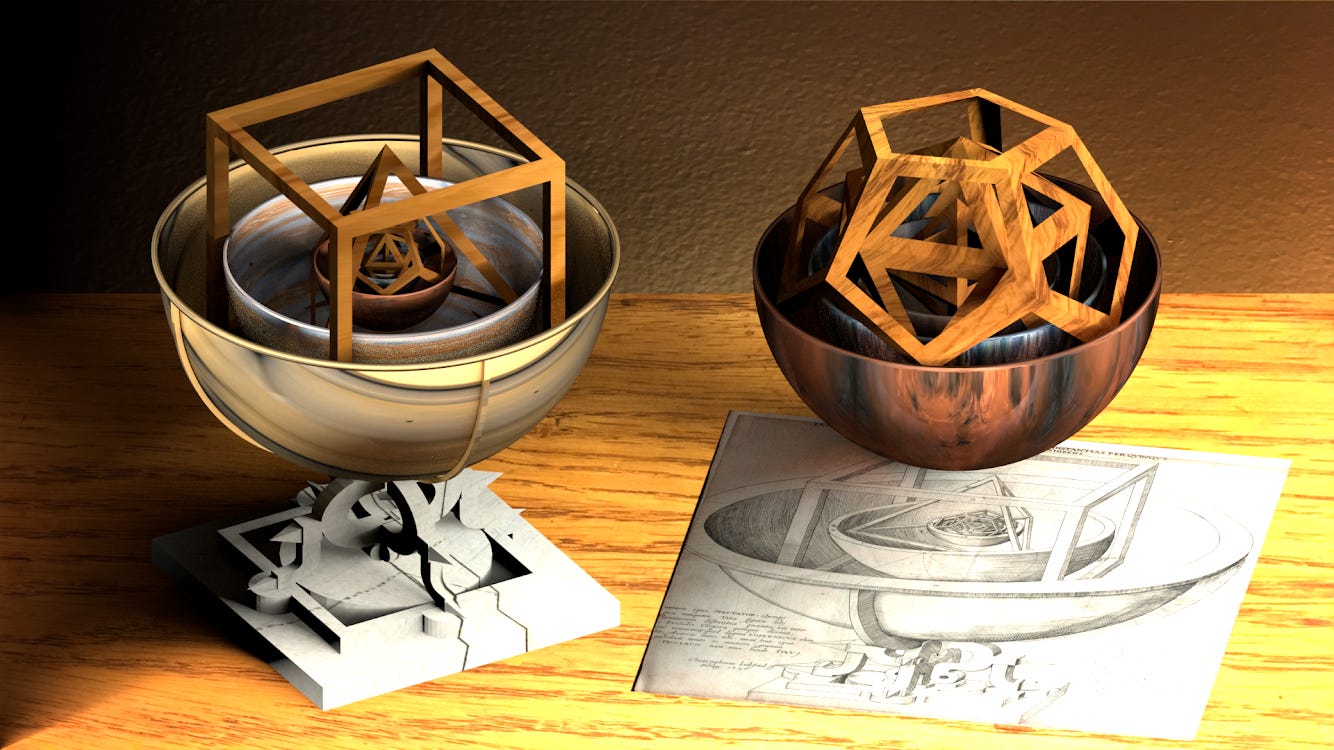 Kepler's Cosmographicum: An Arrangement of Platonic Solids in a Certain Way  = Solar System? | by A. Merriam | Medium