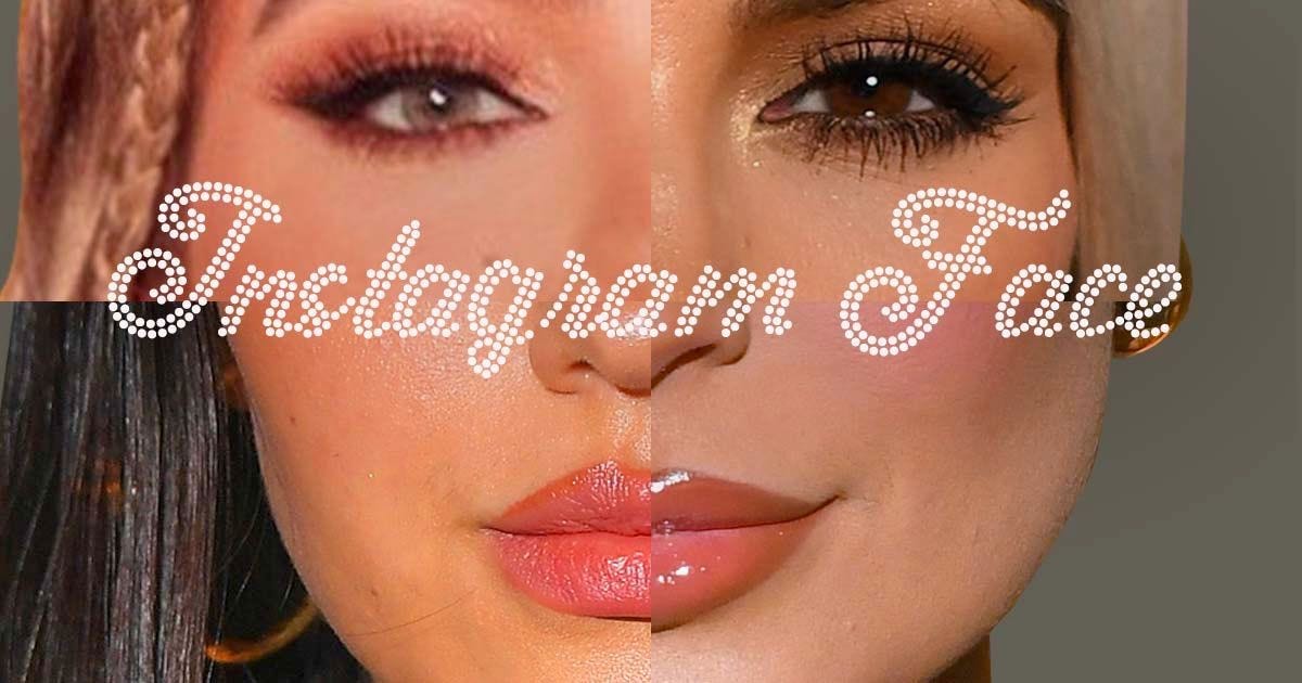 Photo collage of features of different women’s faces, which all look similar and overlay each other to make one person.