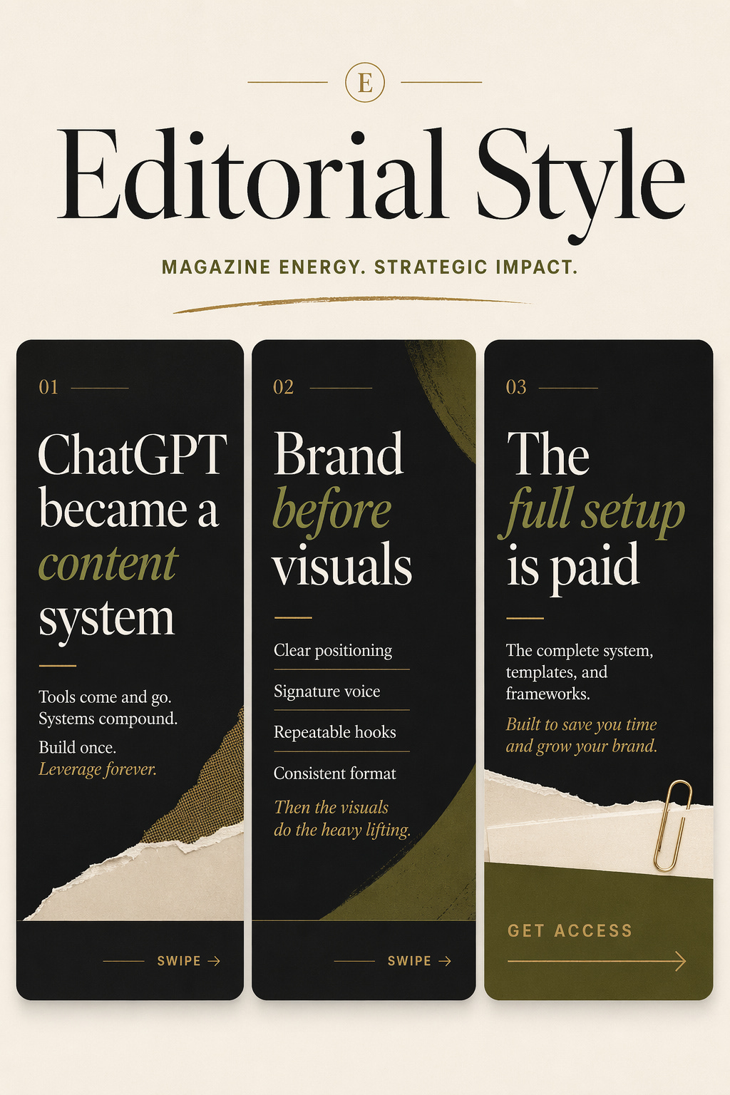 Editorial carousel style example