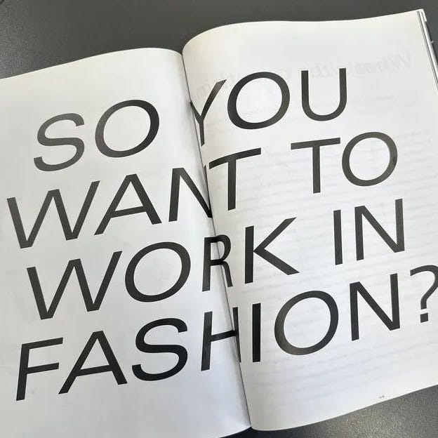 WORKING IN FASHION
