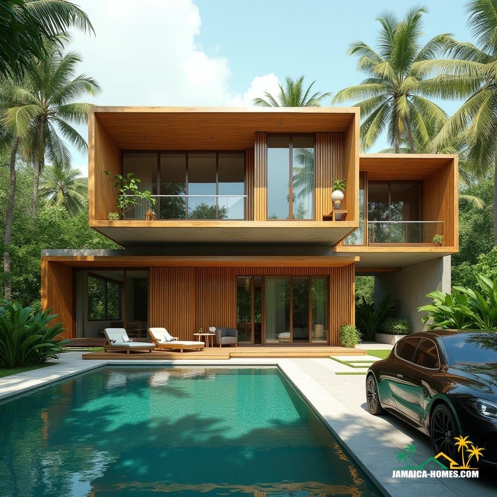 Beatiful modern h bamboo home in jamaica