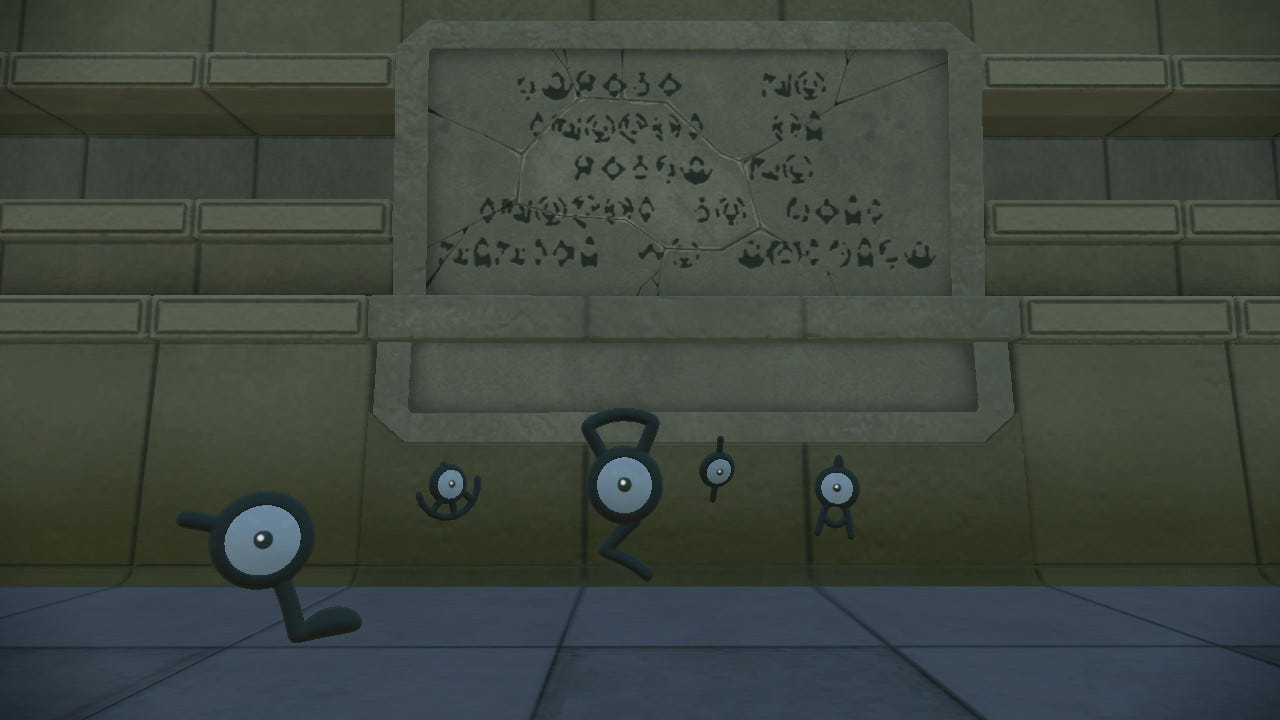 The Unown could play a key role in a Pokémon Legends: Celebi game for puzzle-solving elements, hidden in ruins across Johto The Unown could play a key role in a Pokémon Legends: Celebi game for puzzle-solving elements, hidden in ruins across Johto