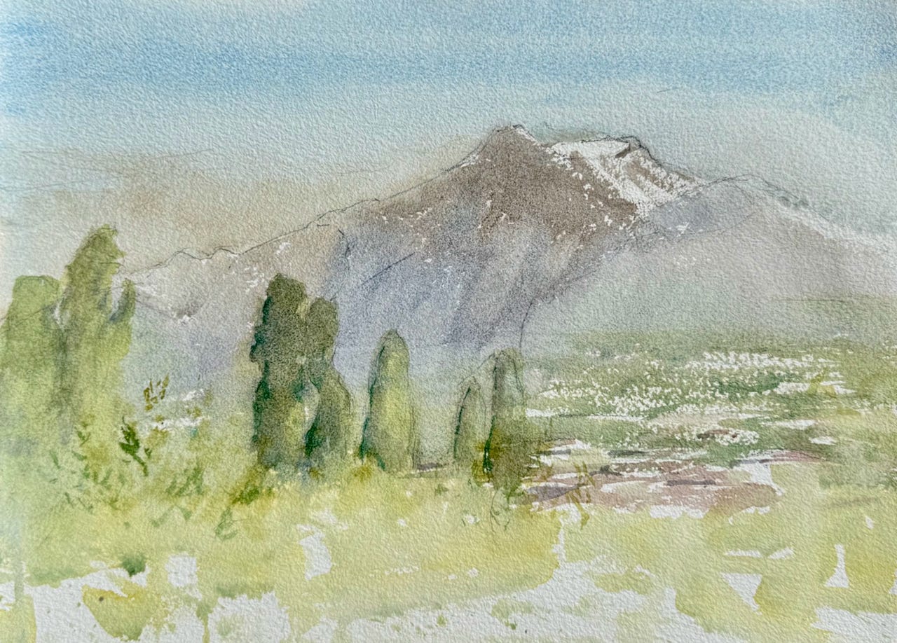 Painting Etna, Rainshowers and a Wine Bar