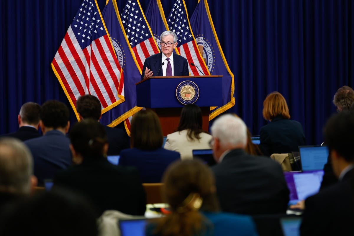 Chủ tịch Fed Jerome Powell tại buổi họp báo ngày 18/3/2026 - Ảnh: Bloomberg.