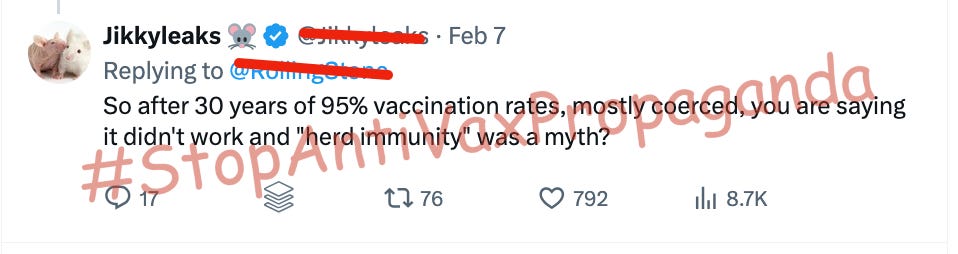 Uh, herd immunity levels of protection helped eliminate the endemic spread of measles in the United States, helped us reach record low levels of cases and deaths, and kept cases relatively low for over 30 years! 