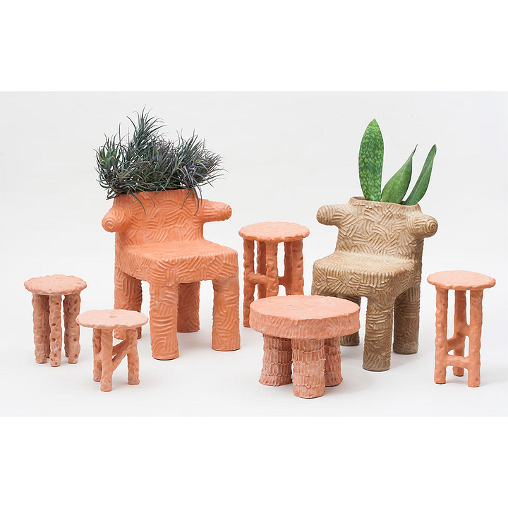 Nalgona Dining Chair | Body Table | Tropical Cabinet | Terracotta Furniture (Images: Chris Wolston)