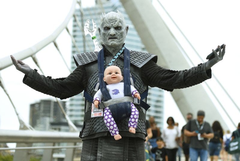 night king cosplay at comic con for game of thrones night king cosplay at comic con for game of thrones
