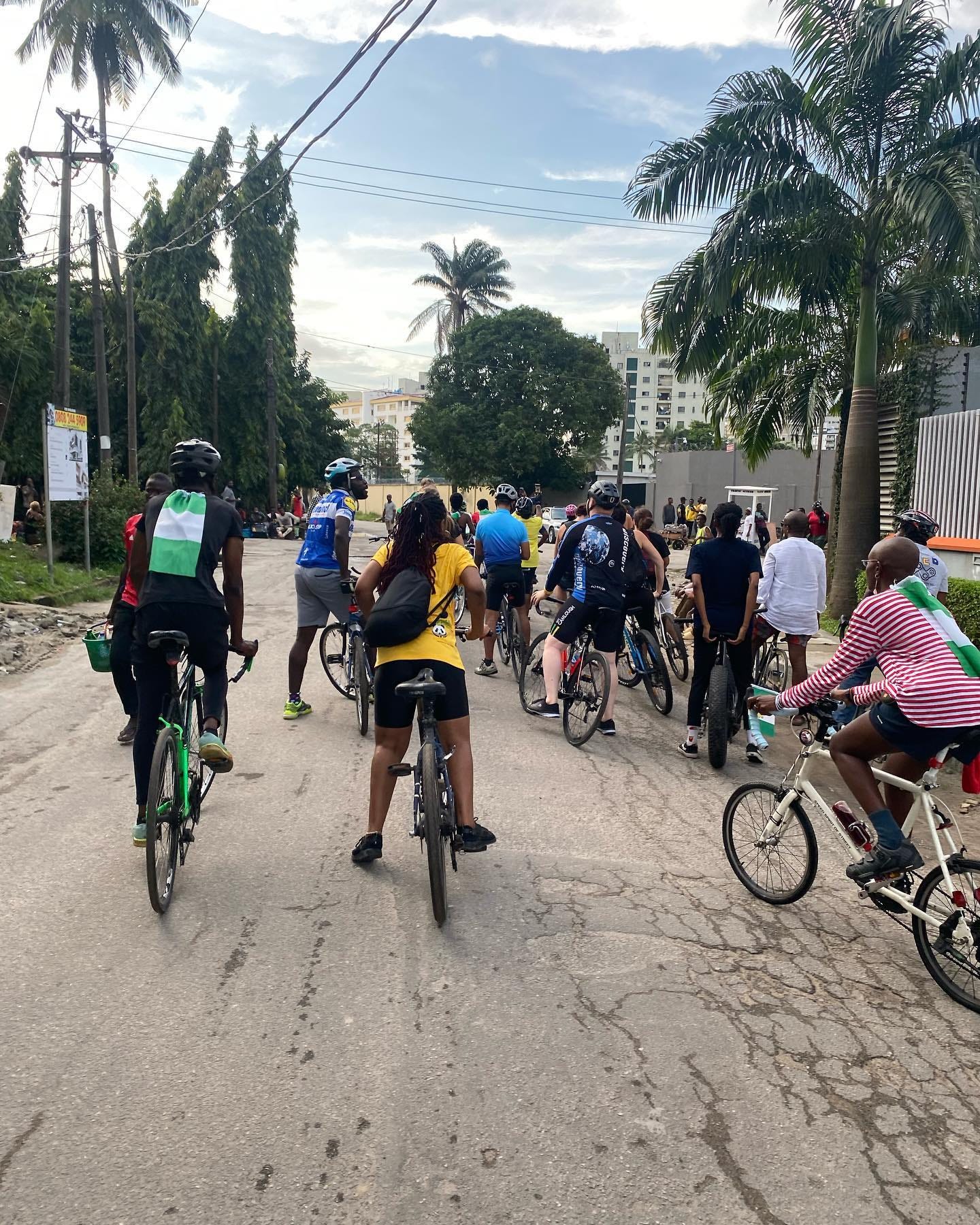 Bikaholics of Lagos on a sunset cruise in Ikoyi, Lagos