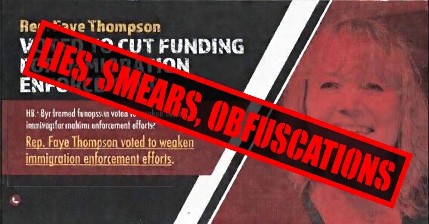 Lies, Smears, & Obfuscations about Rep. Faye Thompson