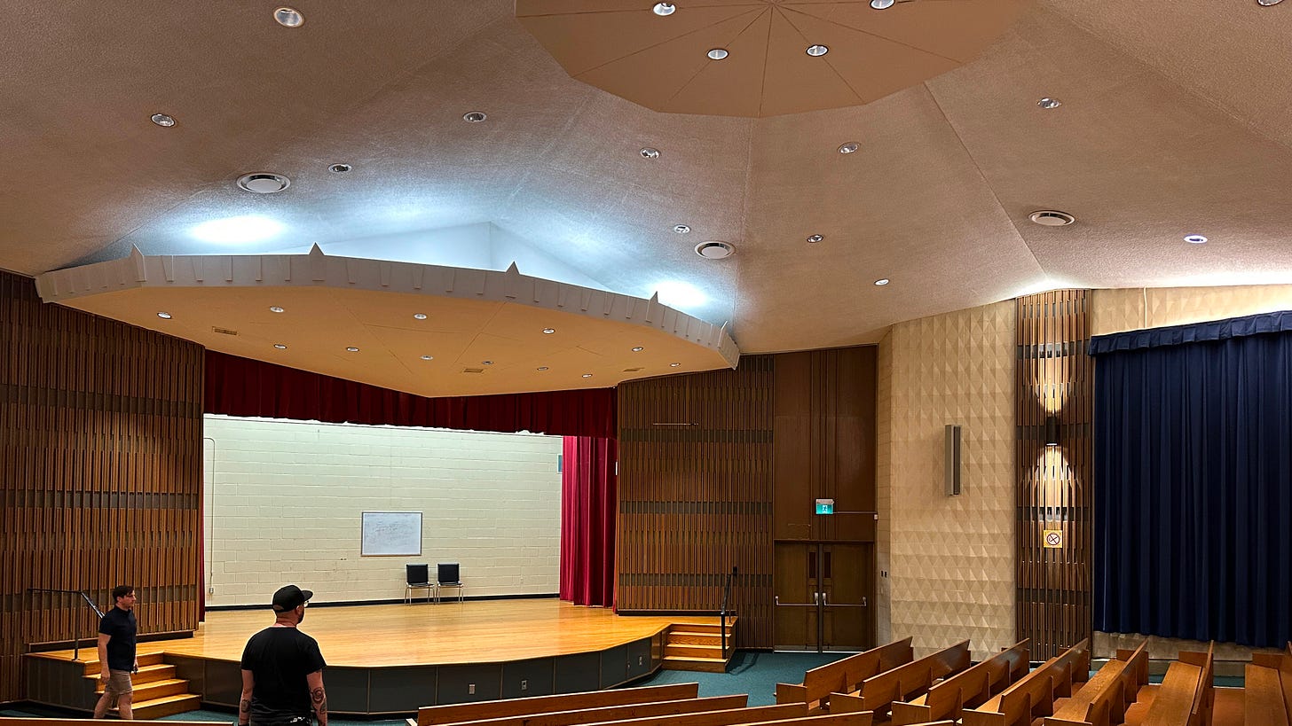 Touring the Bennetto Auditorium with community members in June 2023 Touring the Bennetto Auditorium with community members in June 2023