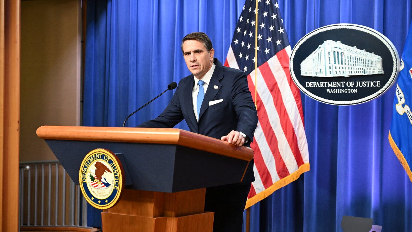 Todd Blanche speaks at a Justice Department press conference on the Epstein files release, Jan. 30, 2026 Todd Blanche speaks at a Justice Department press conference on the Epstein files release, Jan. 30, 2026