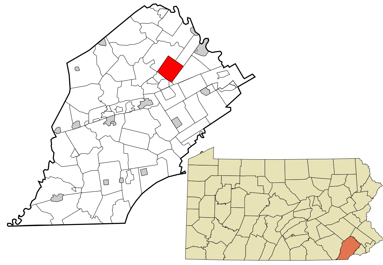 Location in Chester County and the state of Pennsylvania. Location in Chester County and the state of Pennsylvania.