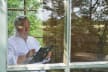 From the composing shed