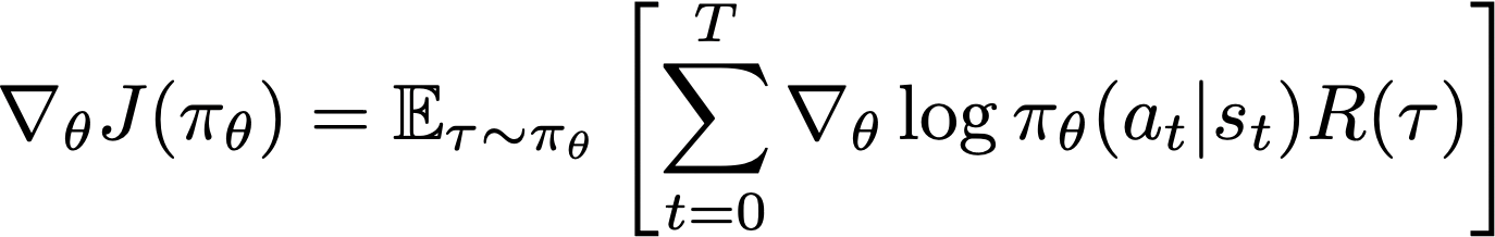 Basic policy gradient expression