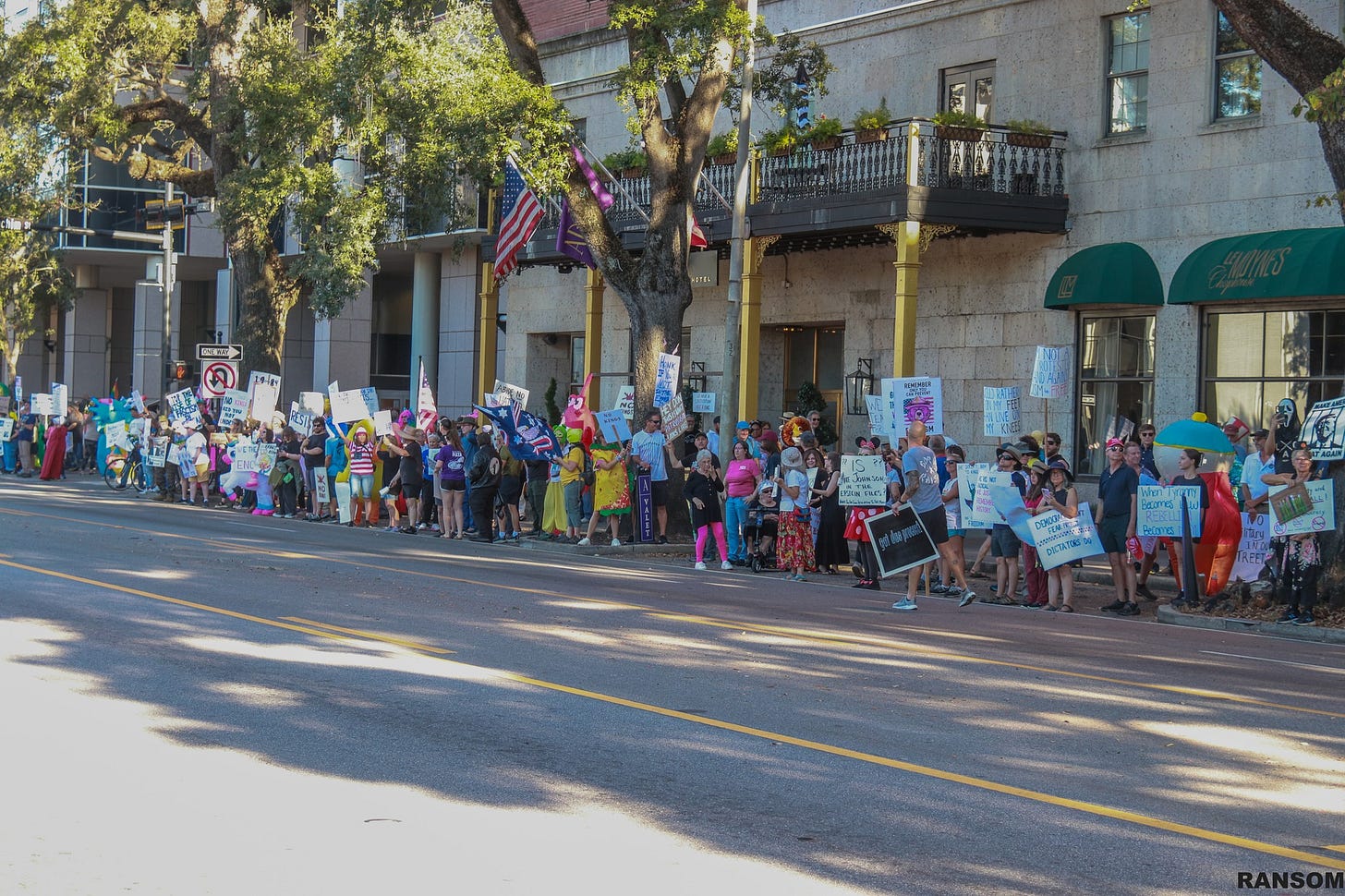 May be an image of crowd and street