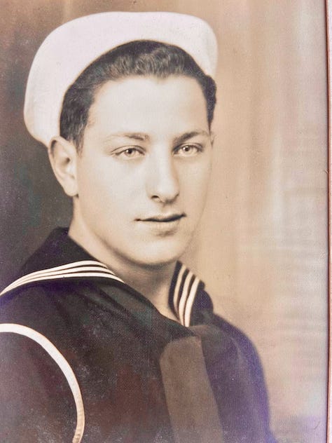 Larry and Anthony; Larry WWII; Larry and son Michael