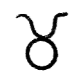 The Taurus zodiac glyph.