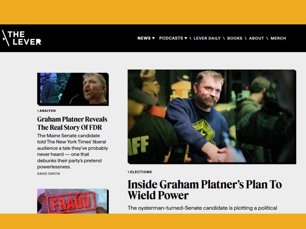 The Lever homepage on 1 June 2026
