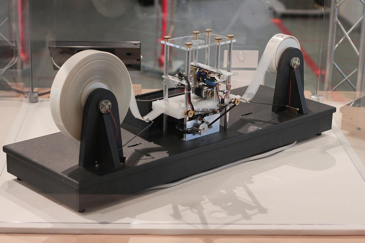A physical Turing machine constructed by Mike Davey A physical Turing machine constructed by Mike Davey