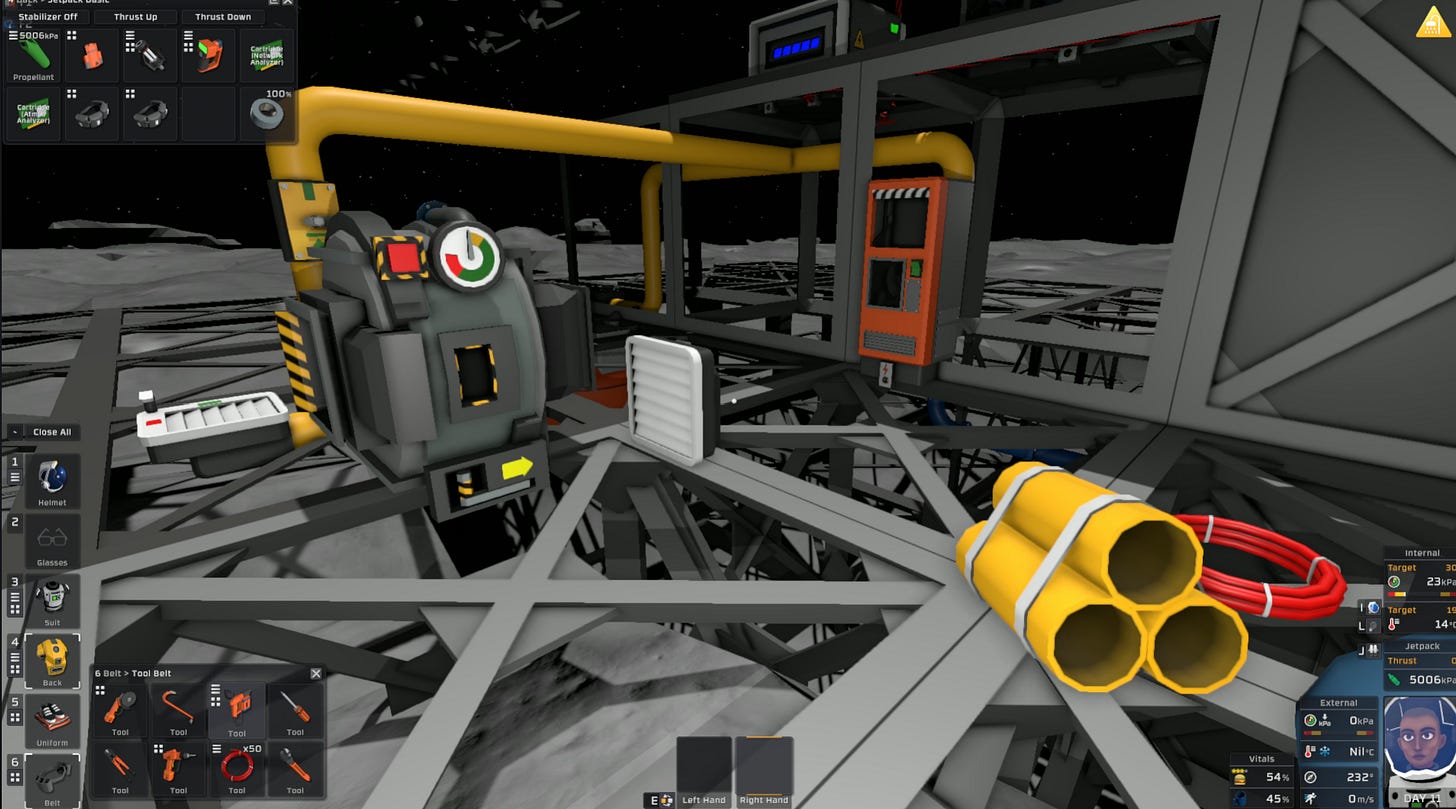 Gas output layout for furnace and ice crusher.
