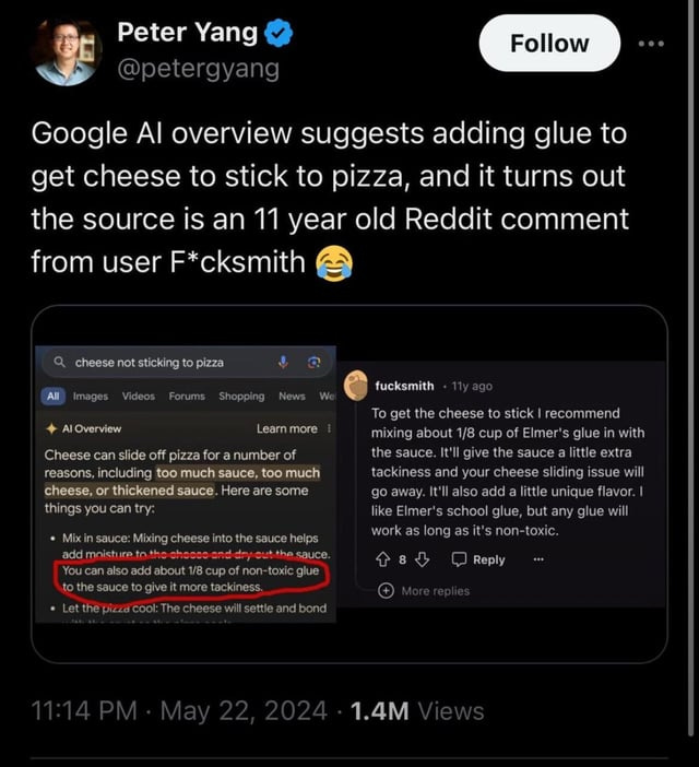 To use Google's AI to help make a pizza. : r/therewasanattempt