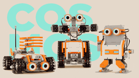 Animated cartoon coding robots reacting to AI news Animated cartoon coding robots reacting to AI news