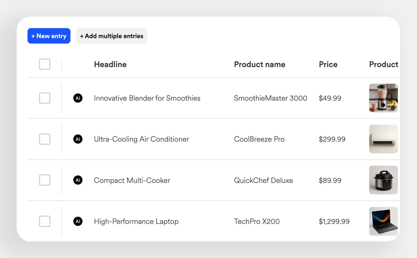 Managing datasets