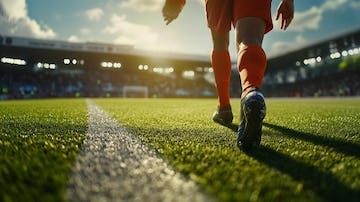 A soccer player with the number 1 on his back is walking on the field |  Premium AI-generated image
