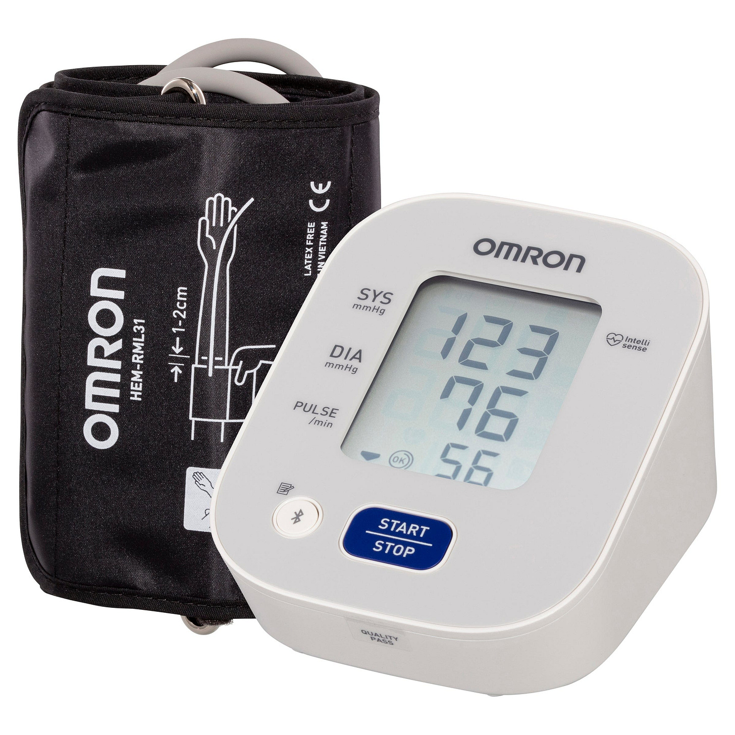 Omron Blood Pressure Monitor Standard Medium-Large Cuff with Bluetooth HEM-7144T1 Default Title Omron Blood Pressure Monitor Standard Medium-Large Cuff with Bluetooth HEM-7144T1 Default Title