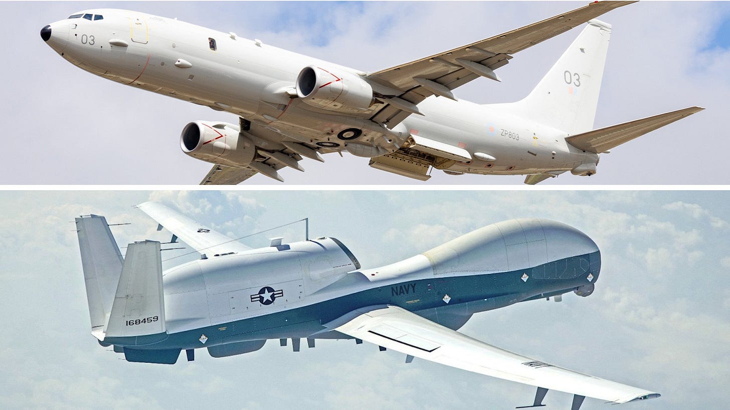 Boeing and Northrop Grumman are laying the groundwork to take teaming between the P-8A Poseidon maritime patrol plane and the MQ-4C Triton long-endurance maritime surveillance drone to a new level.