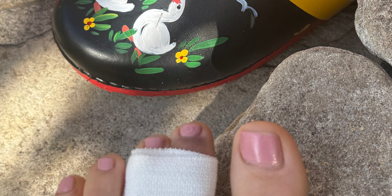 Broke my toe in the Swedish Hamptons 