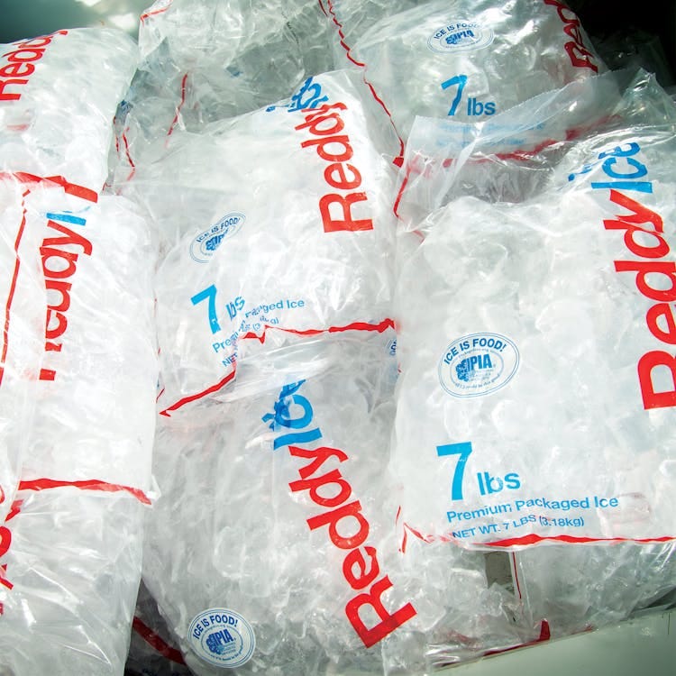 bags of reddy ice closeup photo bags of reddy ice closeup photo