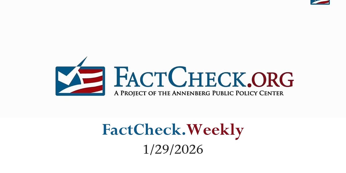 FactCheck.Weekly #22 - 1/29/26 - FactCheck.org
