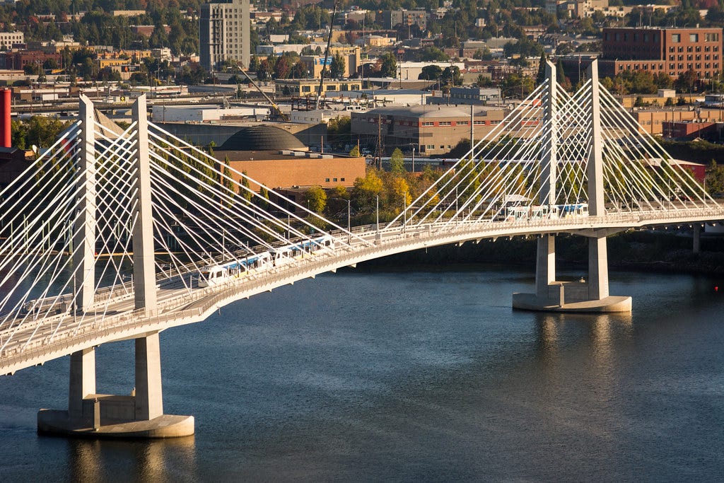 MAX Orange Line on the Tilikum Crossing