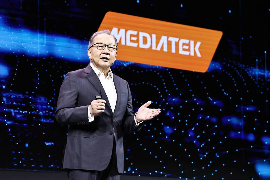 聯發科 CEO 蔡力行 — MediaTek CEO Rick Tsai 於 Computex 2024 演講；聯發科 2026 Q1 法說會由其主導（Photo: Taipei Times — taipeitimes.com/News/biz/archives/2026/05/01/2003856534）