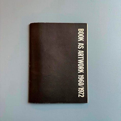 Germano Celant, Book as Artwork 1960/1972, with a bibliography compiled by Lynda Morris, Nigel Greenwood Gallery, London, 1972 [Saint-Martin Bookshop, Bruxelles-Brussel]