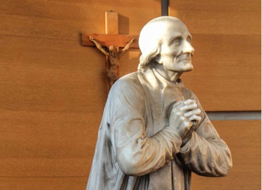 In conversation with the Cure d'Ars.