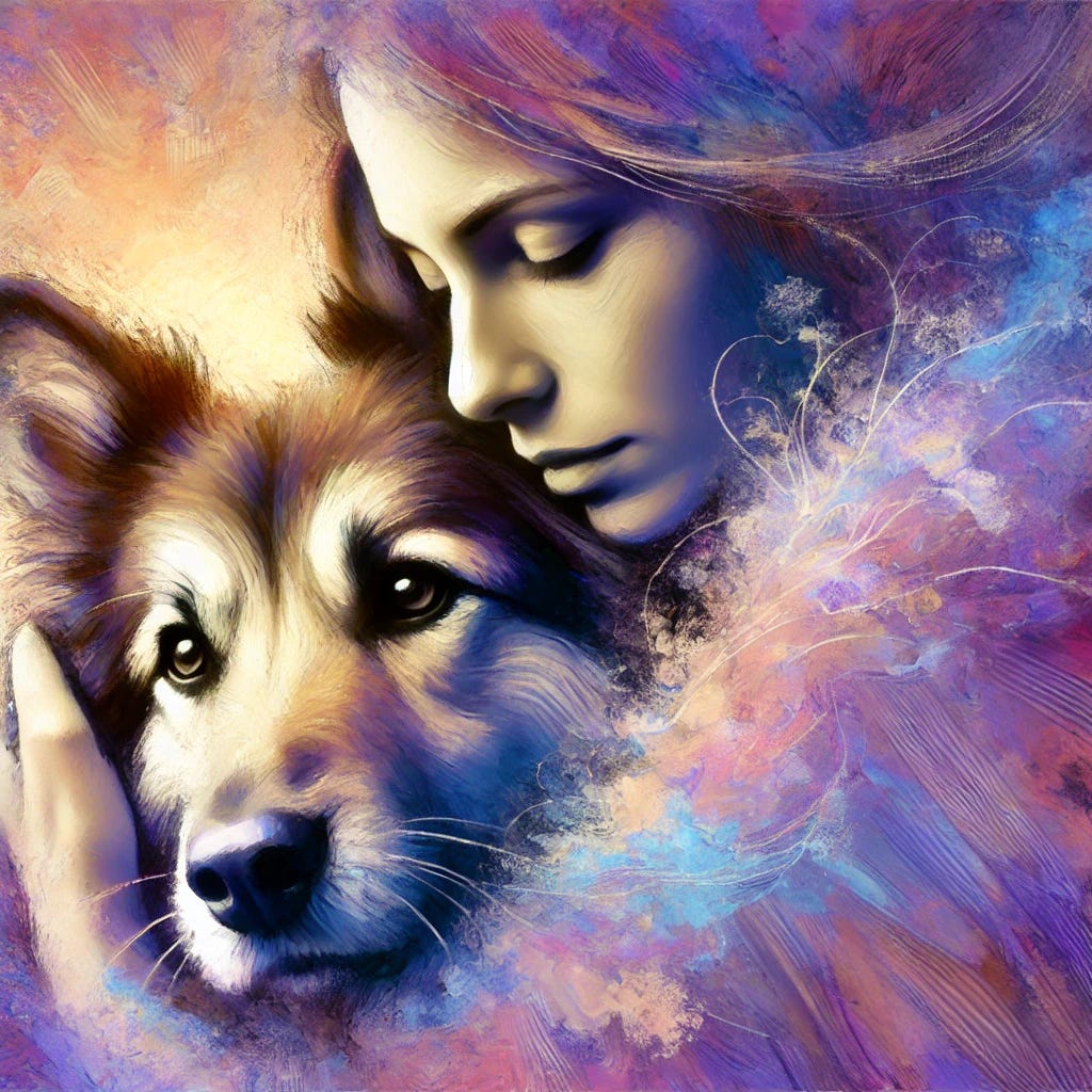 Dog and Woman