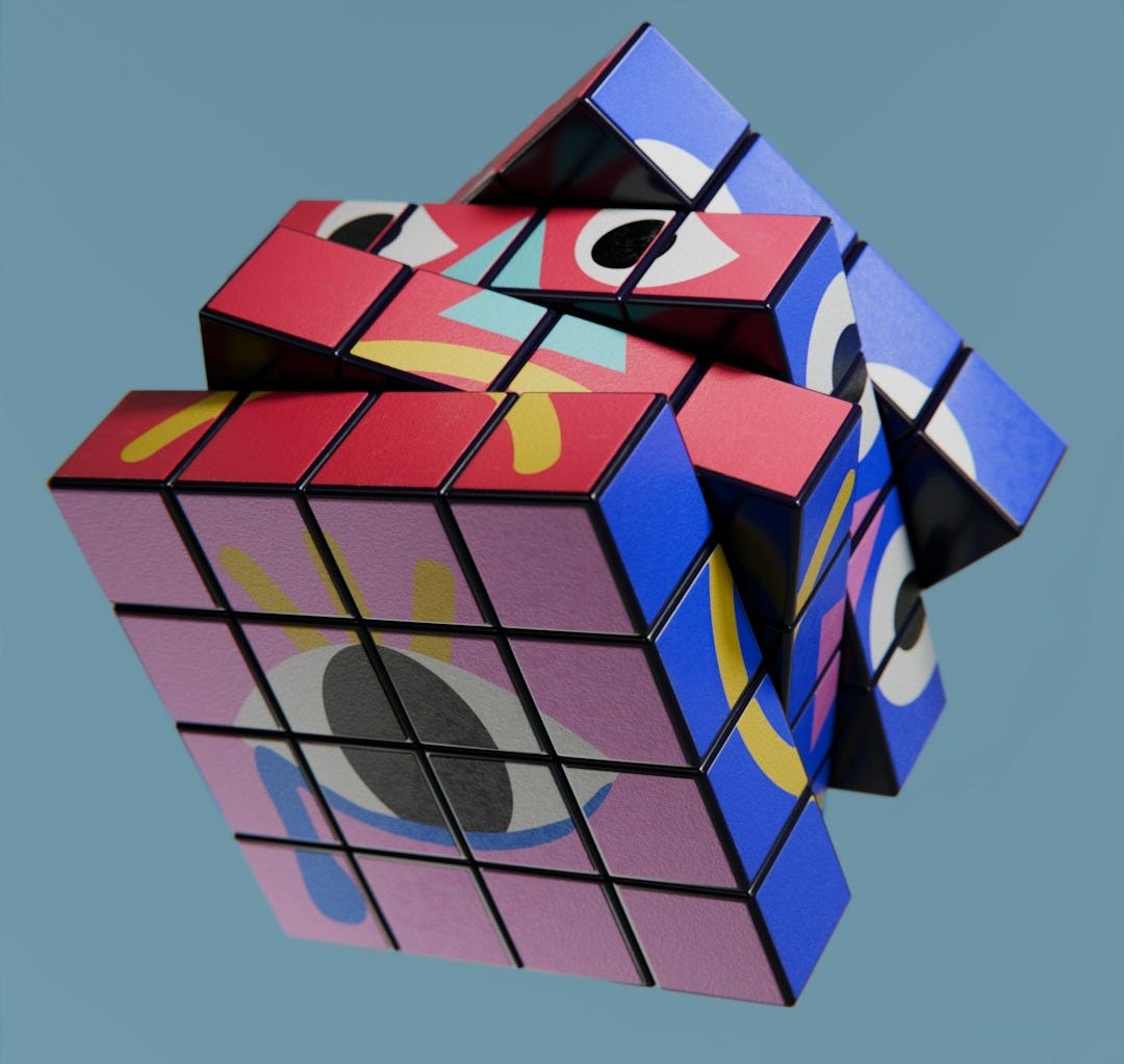 a rubik cube flying in the sky a rubik cube flying in the sky