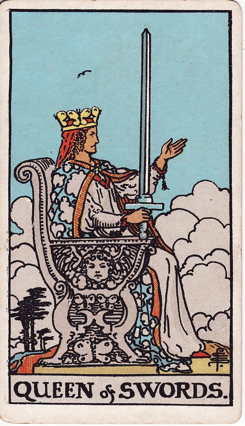 Waite-Smith Tarot, Queen of Swords