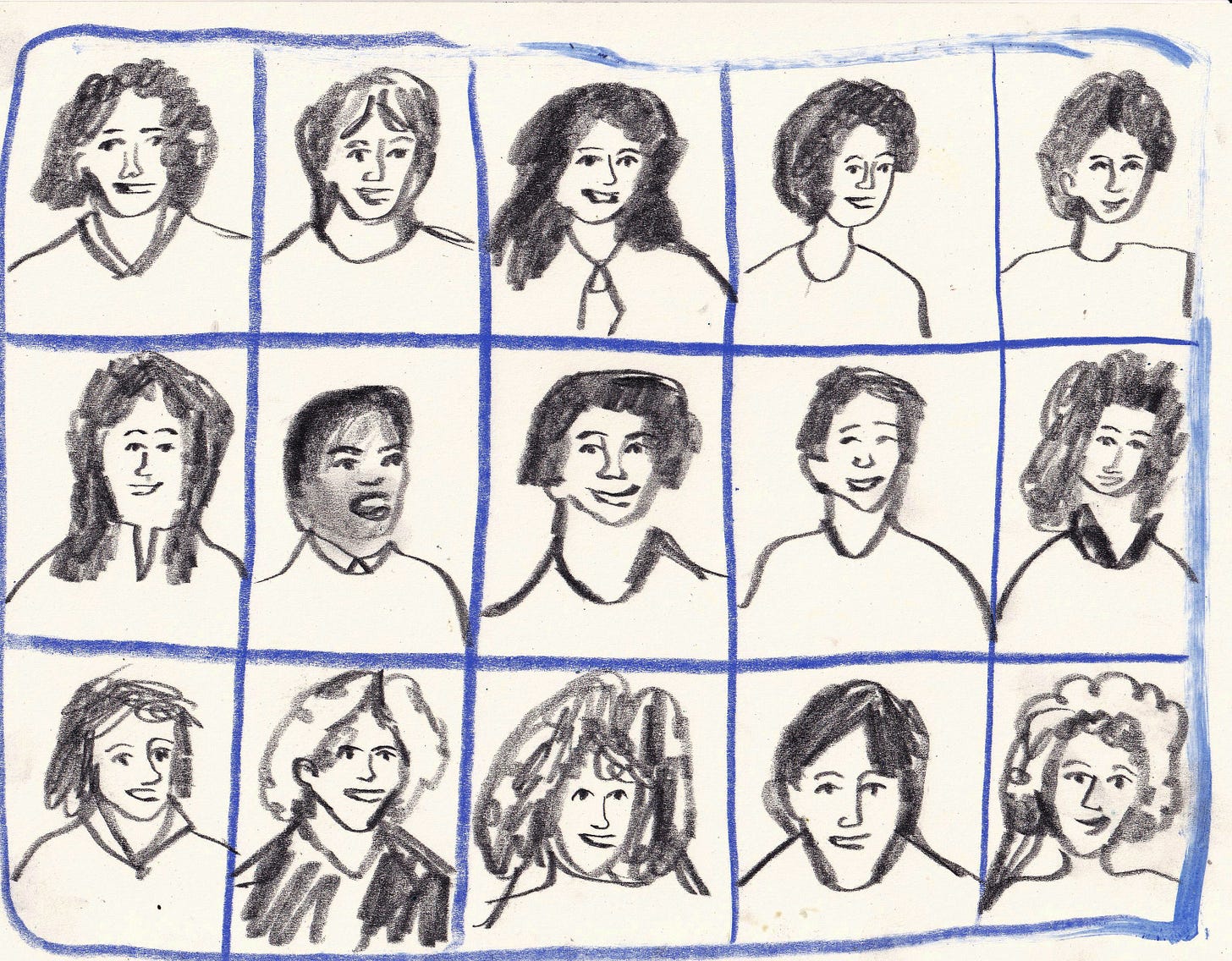 sketches of high school yearbook