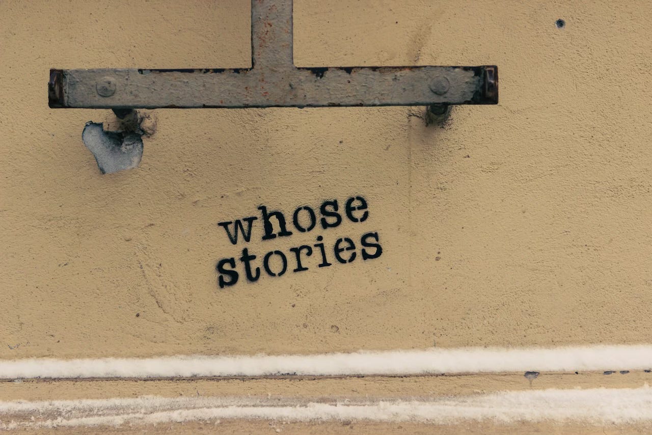 Words on walls: whose stories