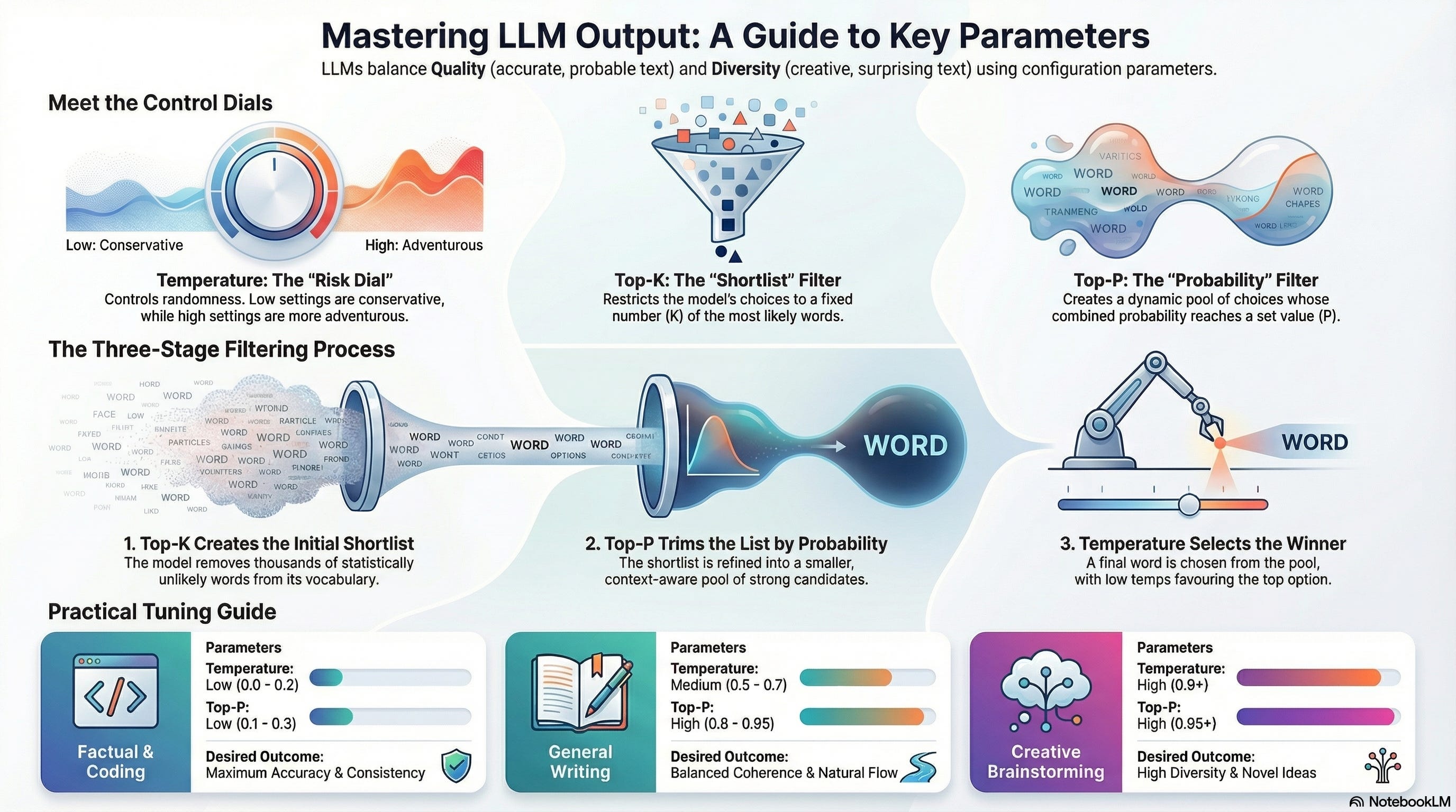 LLM Configuration Parameters: Top-K, Top-P & Temperature