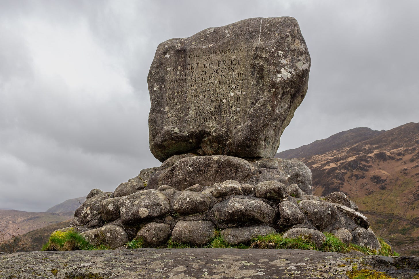 Bruce’s Stone on the north side of Loch Trool © Felicity Martin