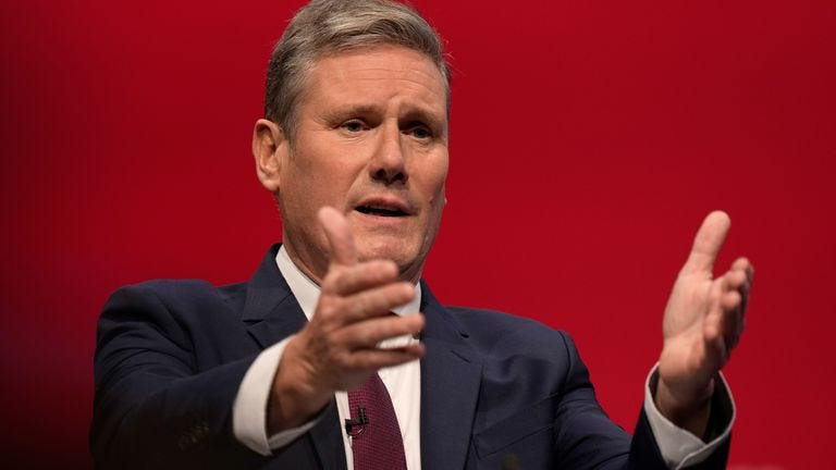 Labour conference: Keir Starmer bats away hecklers as he gets personal  during speech | Politics News | Sky News