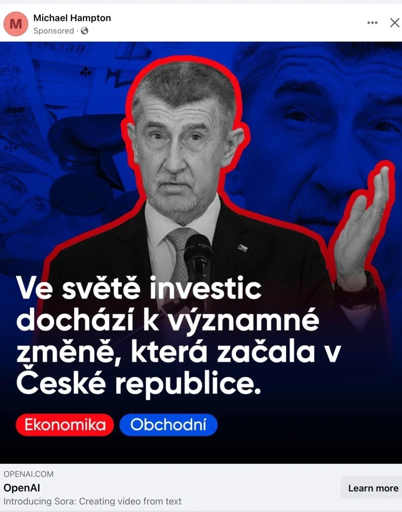 Příklad podvodné reklamy