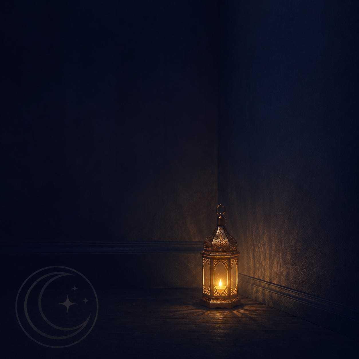 MoonInMental aromatherapy image for the July 5-11 2026 Mercury retrograde and Jupiter in Leo week. A small golden light beginning to glow in a dark room, representing being seen after a long time staying hidden.
