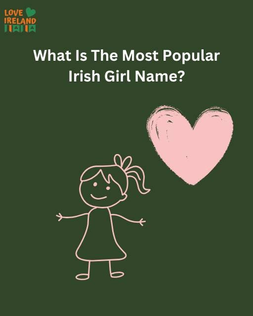 May be a doodle of text that says "LOVE IRELAND HAILA What Is The Most Popular Irish Irish Girl Name?"